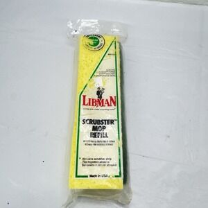 Libman Scrubster Mop Refill Sponge 00105 Made In USA Fits #103 Extra Absorbent‎